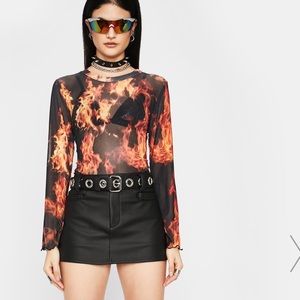 💀🔥Mesh Flame Top🔥💀